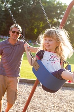 Girl on swing
